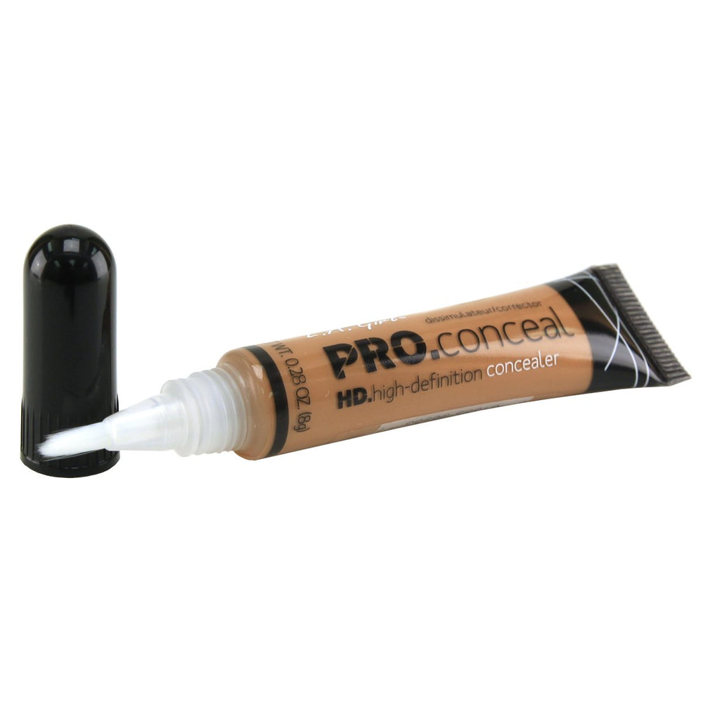 L.A. Girl concealer applied under eye demonstrating brightening effect