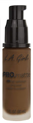 L.A. Girl pump and label detail highlighting dispenser and product name for easy use benefit