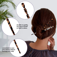La Jolie Jasmin leopard print hair stick detail, displays vintage pattern for stylish looks
