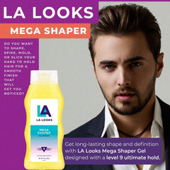 L.A. Looks Mega Shaper cap and dispensing nozzle demonstrating easy controlled application