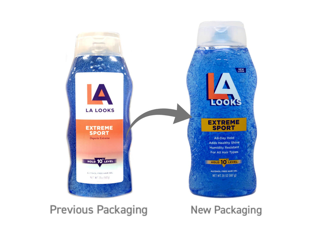 L.A. Looks bottle in hand showing 20 oz scale for long-lasting supply