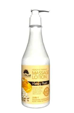La Palm front packaging showing bottle and honey-pearl finish for radiant skin