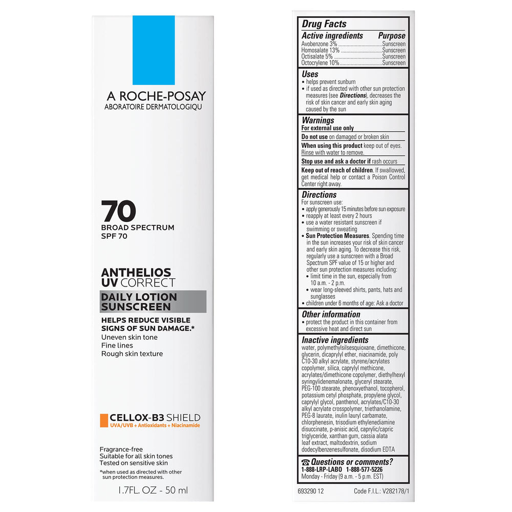 La Roche-Posay close-up texture shot showing lightweight, non-greasy finish
