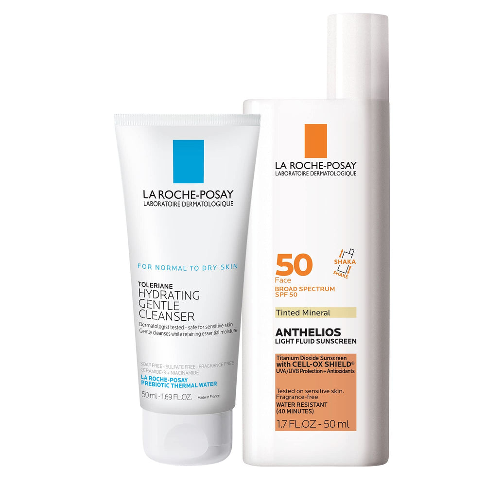 La Roche-Posay Anthelios front view showing SPF protection and travel size benefit