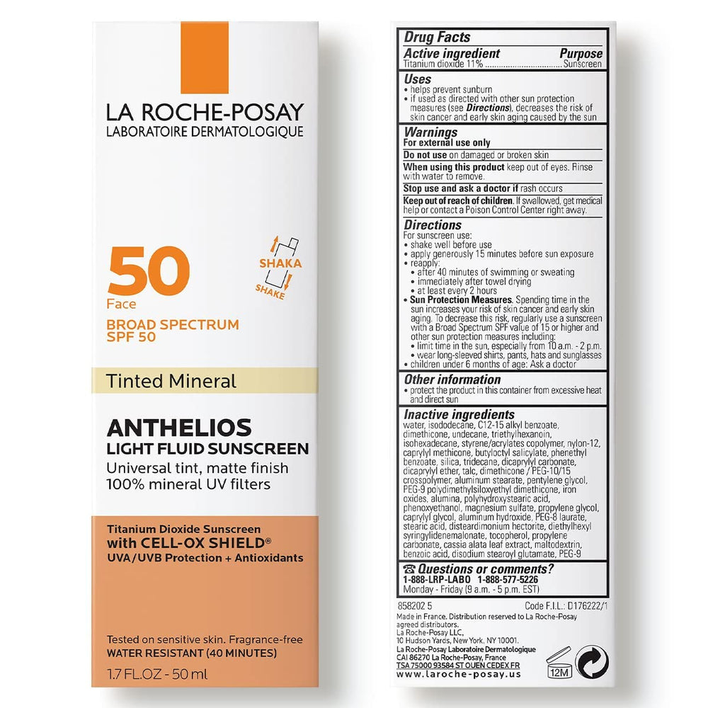 La Roche-Posay next to travel bag highlighting portability and on-the-go protection