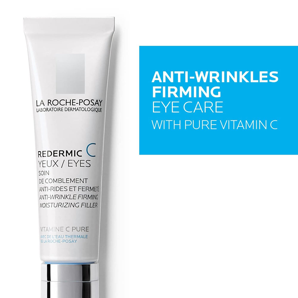 La Roche-Posay applied under-eye demonstration showing gentle tap technique for delicate skin