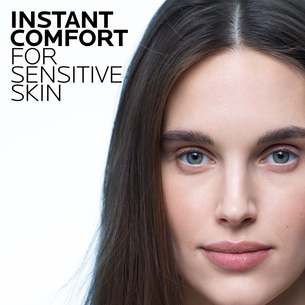 La Roche-Posay cream texture swatch showing lightweight hydration benefit