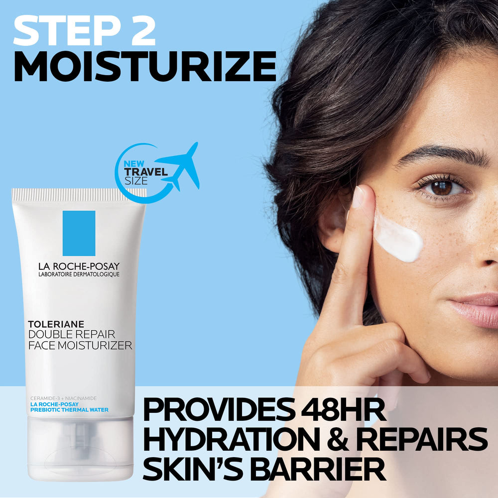 La Roche-Posay Double Repair moisturizer mini front view highlighting travel convenience