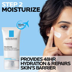 La Roche-Posay Double Repair moisturizer mini front view highlighting travel convenience
