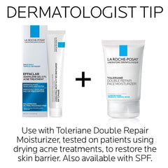 La Roche-Posay ingredients label close-up highlighting adapalene 0.1% clarity