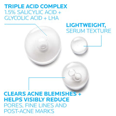 La Roche-Posay dispensing serum drop demonstrating precise application control