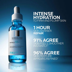 La Roche-Posay applying serum to face to illustrate plumping and fine-line smoothing