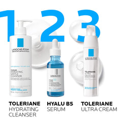 La Roche-Posay nighttime routine setup showing restorative evening hydration