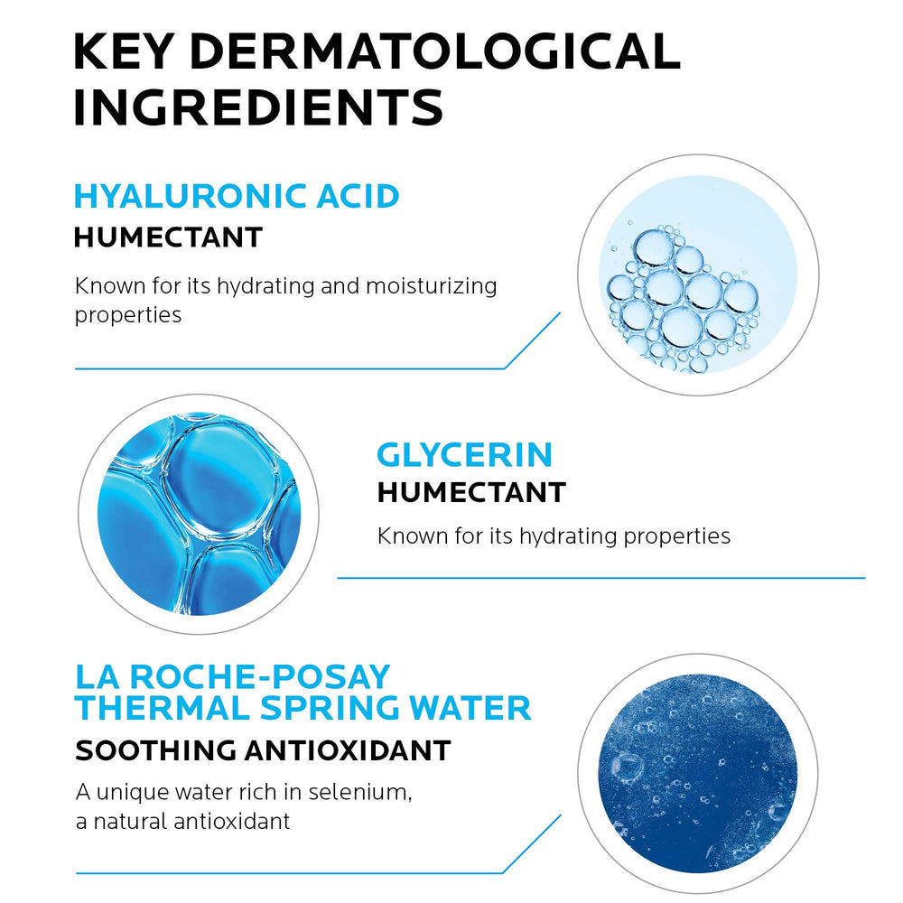 La Roche-Posay gel applied on hand demonstrating smooth spreadability and fast absorption