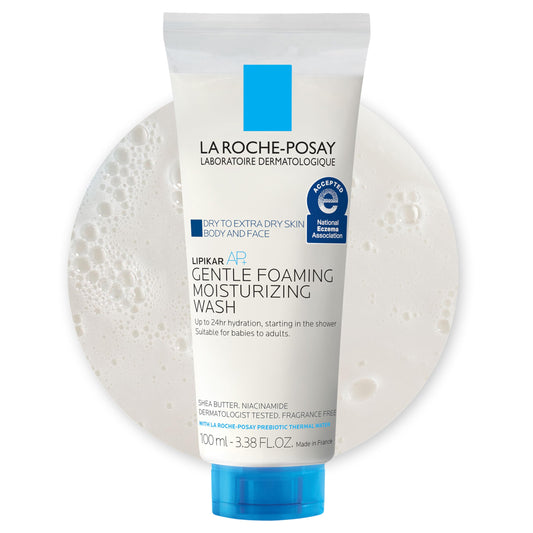 La Roche-Posay front bottle view showing clean branding and gentle wash benefit