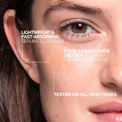 La Roche-Posay serum texture on skin highlighting lightweight absorption benefit