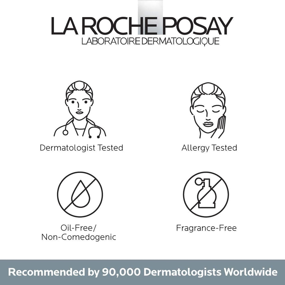 La Roche-Posay being applied under eye demonstrating de-puffing effect