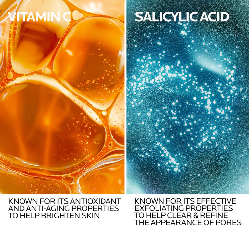 La Roche-Posay pump and small serum pool demonstrating easy dosing and non-greasy finish