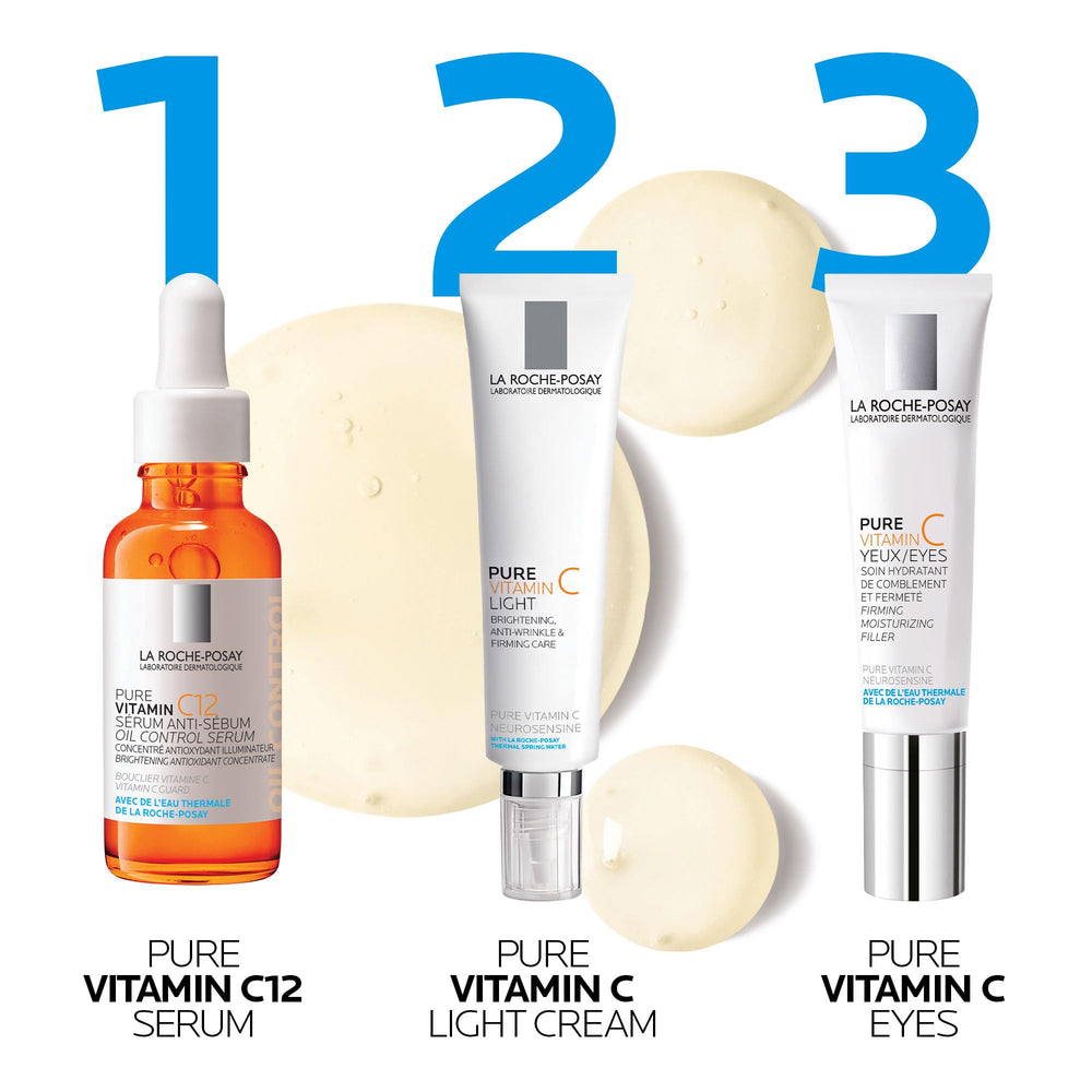La Roche-Posay before and after texture comparison showing visible smoothing