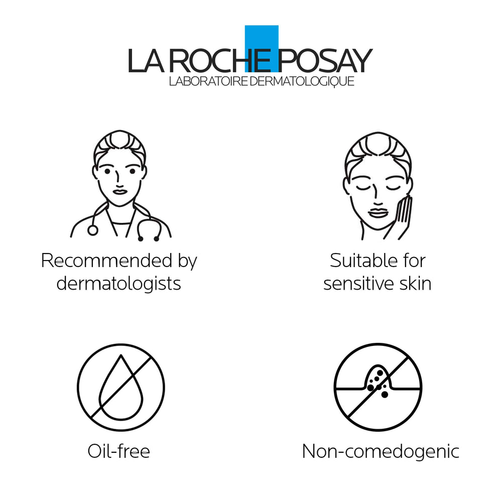 La Roche-Posay jar on shelf in bathroom setting suggesting daily use