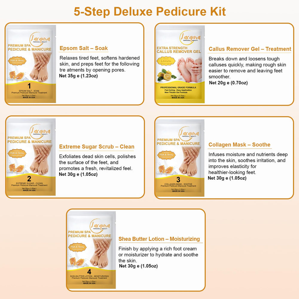 Lacqura callus remover gel applied to heel for smoother texture