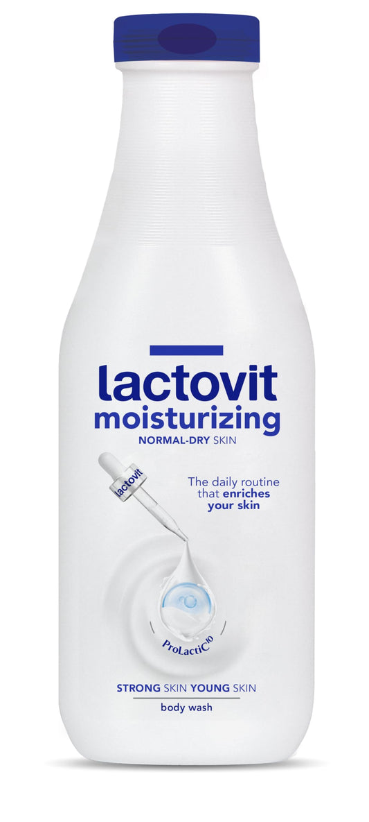 Lactovit front bottle 600 ml showing product and benefits