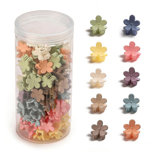 Lahnie front packaging showing 100 mini flower clips, easy styling set