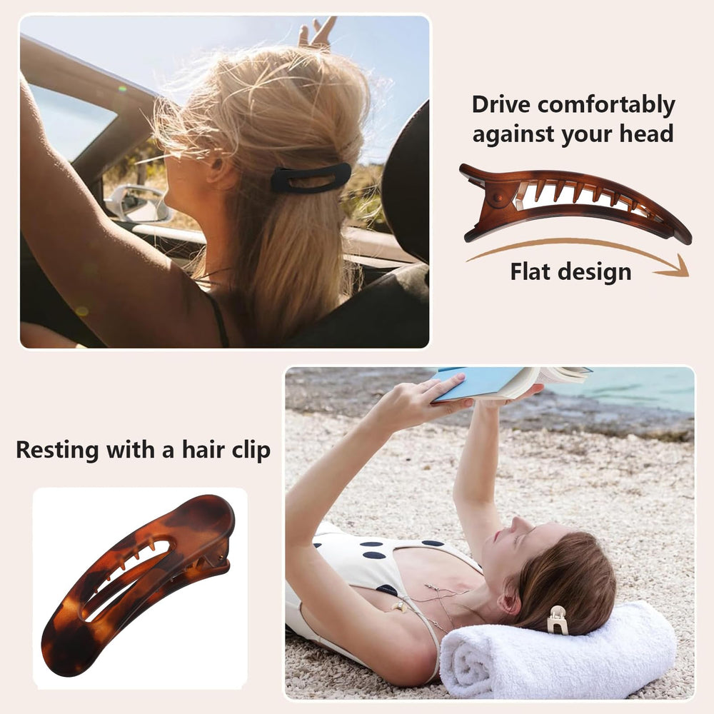Lahnie clip securing a half-up hairstyle demonstrating lightweight, comfortable hold