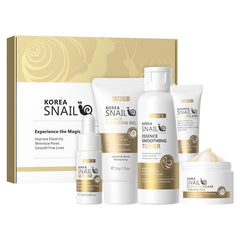 LAIKOU skin care set front packaging shows full five-piece routine benefit convenience