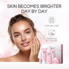 LAIKOU serum droplet on fingertip, demonstrates concentrated moisturizing benefit