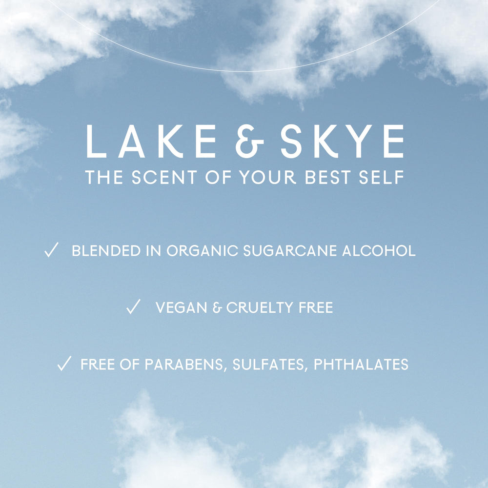 Lake & Skye applied on wrist in lifestyle shot demonstrating subtle skin scent