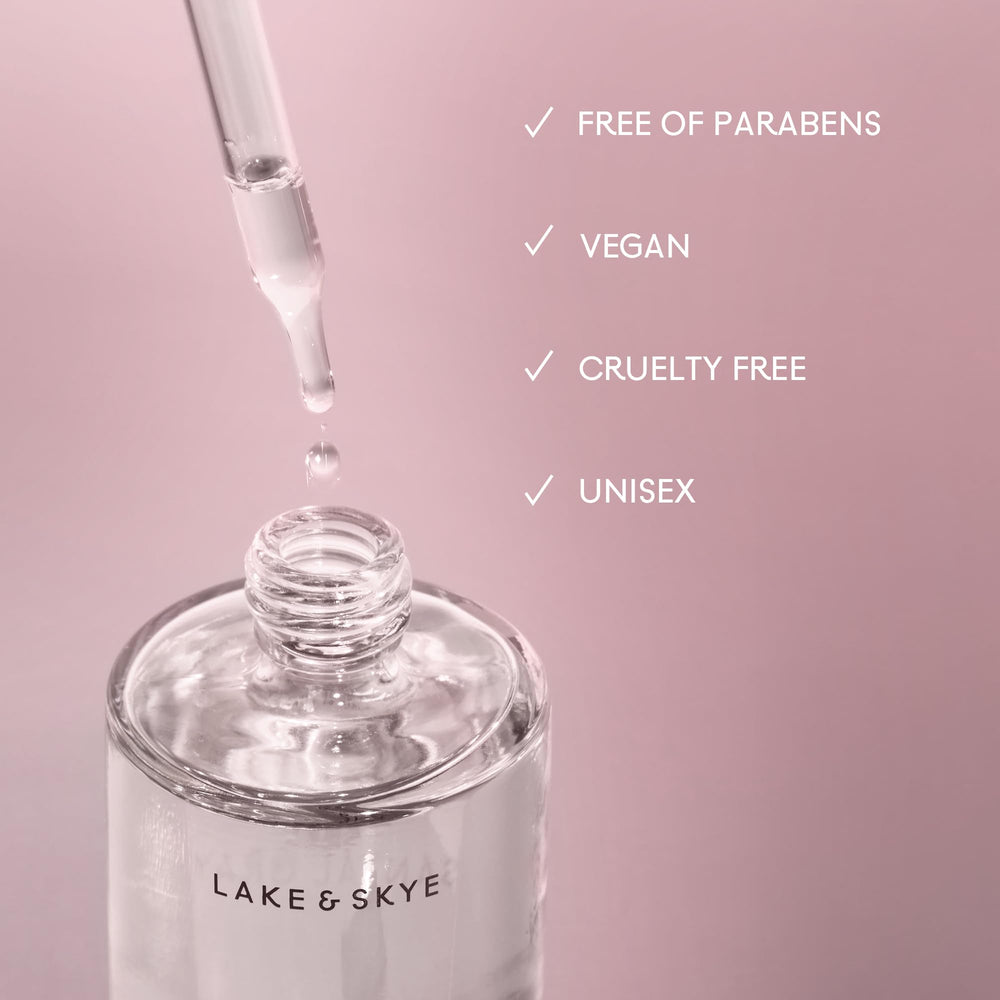 Lake & Skye body oil being applied to hand for instant softening