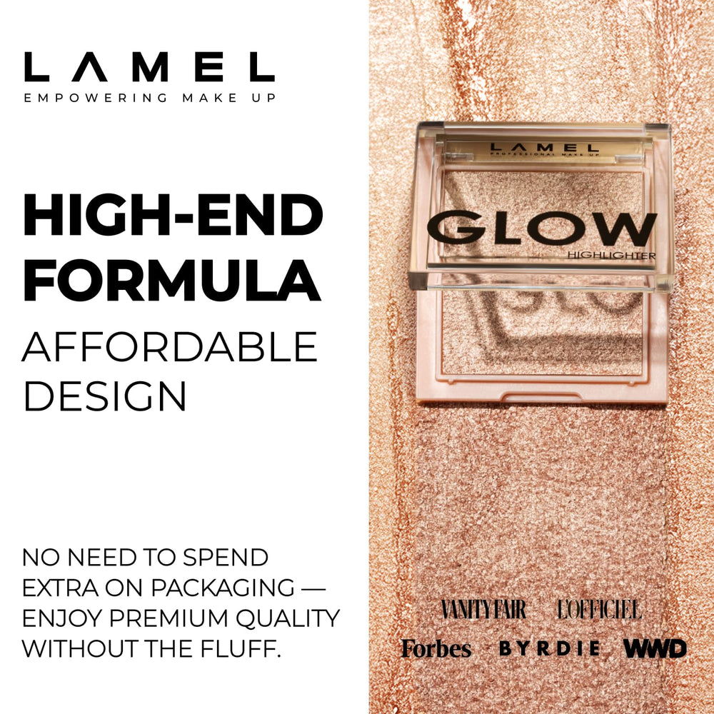 LAMEL compact next to coin showing small size for easy portability