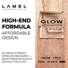 LAMEL compact next to coin showing small size for easy portability