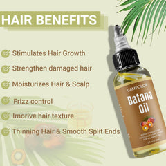 Lampolar label close-up highlighting unrefined, 100% pure ingredient benefits