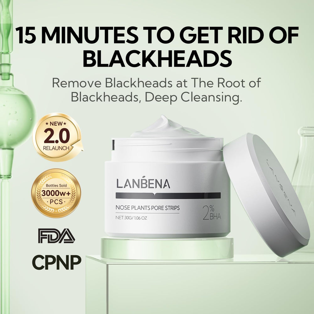 LANBENA strip applied on nose demonstrating easy use