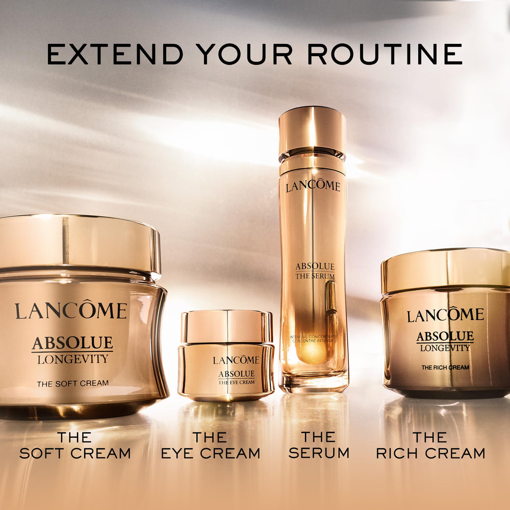 Lancôme Absolue placed on vanity in bathroom lifestyle scene showing elegant daily use