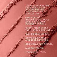Lancôme brush and powder texture close-up demonstrating silky, blendable finish