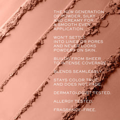 Lancôme close-up of ultra-fine powder texture for smooth, blendable finish