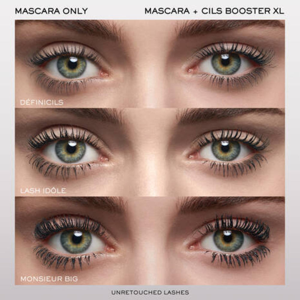lancome cils booster xl before and after lashes displaying fuller longer look benefit