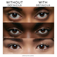 Lancôme Définicils applied on model lashes delivering visible length and lift