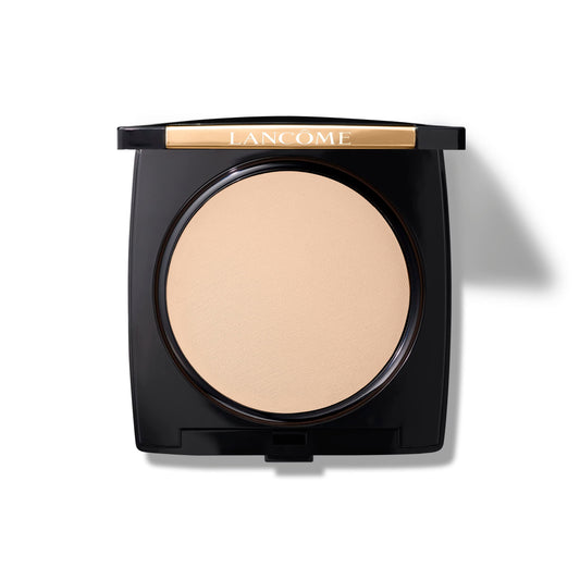 Lancôme compact front view showcasing shade and elegant packaging benefit portability