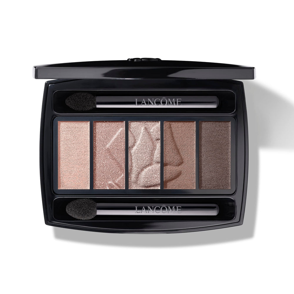 Lancôme Hypnôse palette front packaging showing five shades and mirror for easy portability and versatility