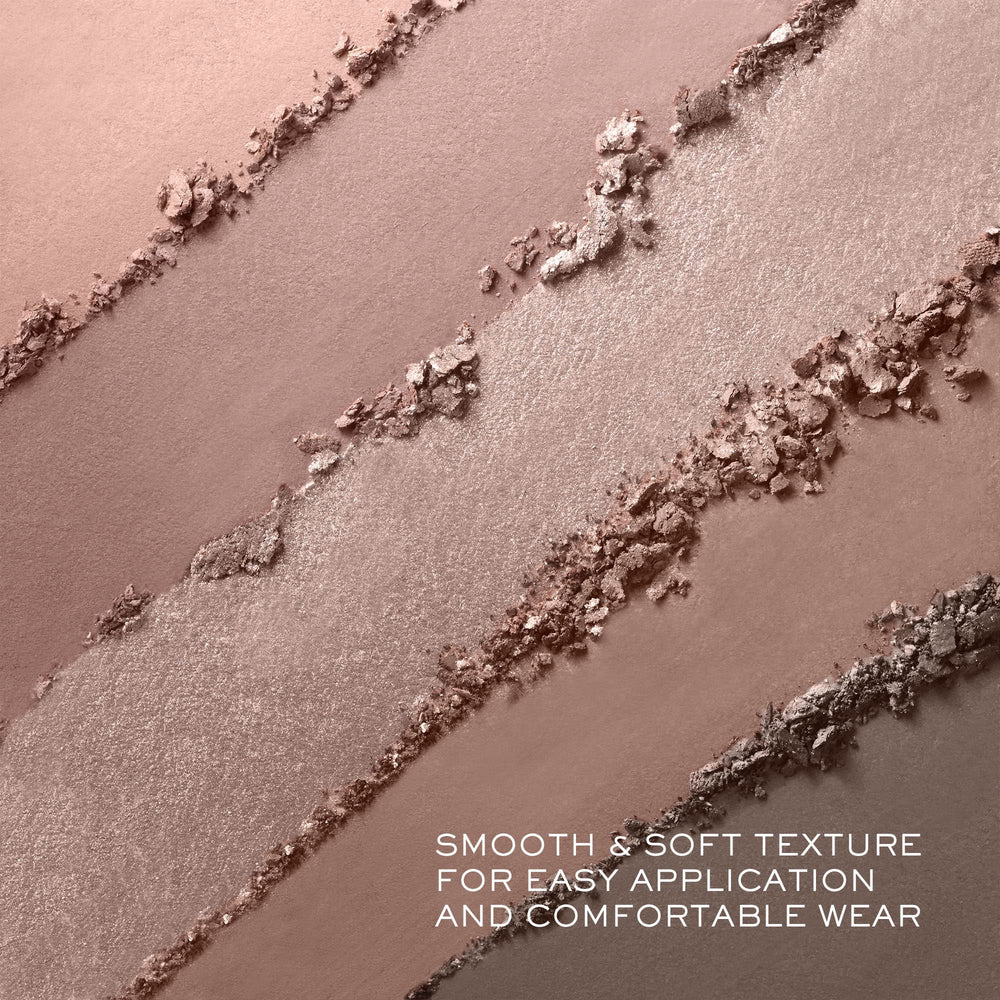 Lancôme Hypnôse close-up of pans showing matte and metallic textures for smooth blendable application