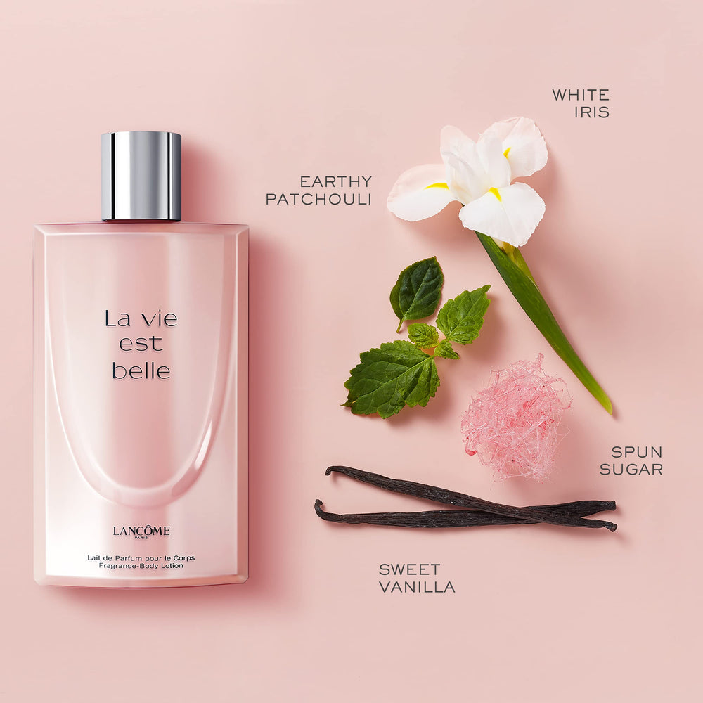 Lancôme close-up of pump and cap showing dispensing detail benefit: controlled application