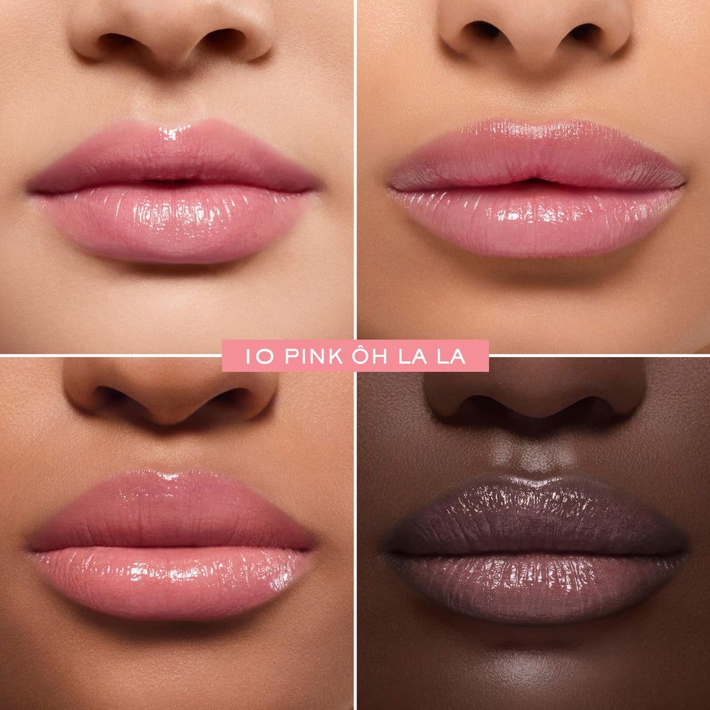 Lancôme lip idôle next to coin for size comparison, travel-ready hydration benefit