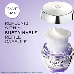 Lancôme cream on hand showing lightweight spreadability and hydration