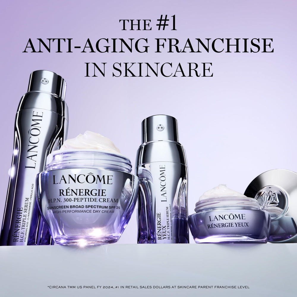 Lancôme before and after skin texture comparison showing visible smoothing
