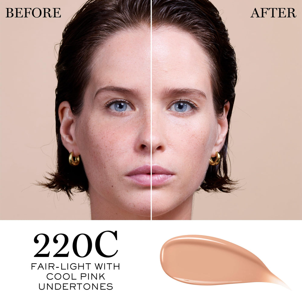 Lancôme product texture dispensed to show hydrating serum base benefits