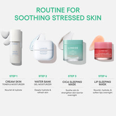 LANEIGE bedside styling showing overnight use and restorative sleep-time benefit